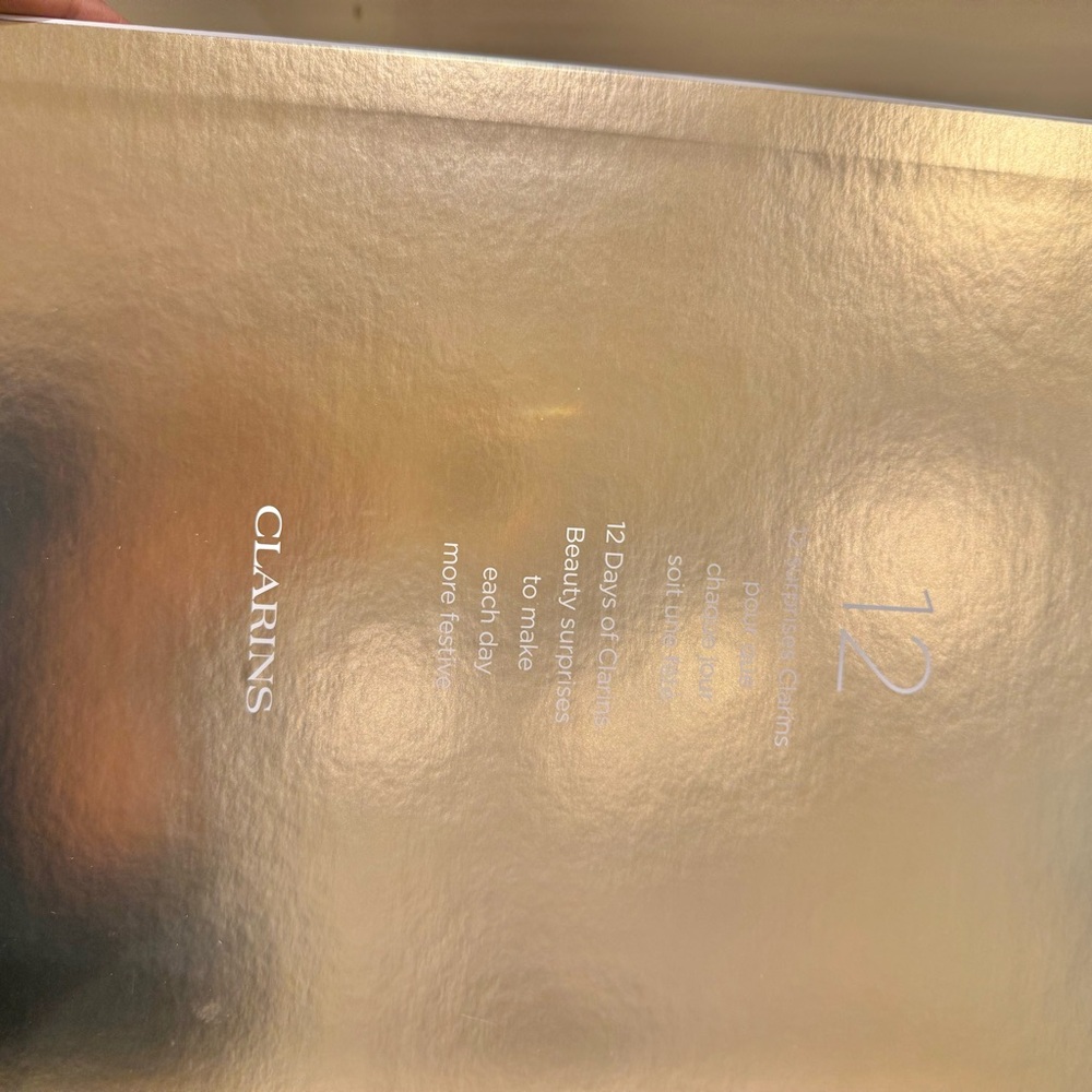 Clarins Elegant Gold Beauty Advent packaging